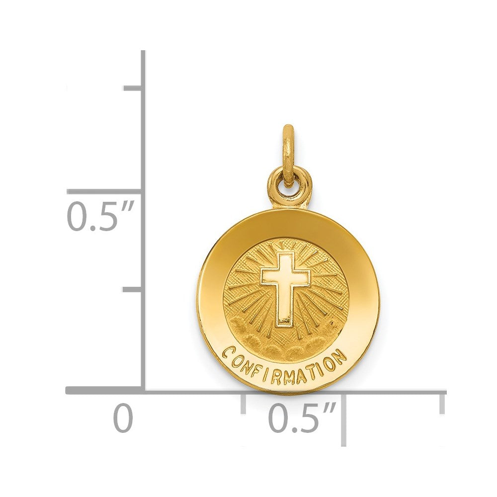 FJC Finejewelers 14 kt Yellow Gold Confirmation Charm 17 x 12 mm