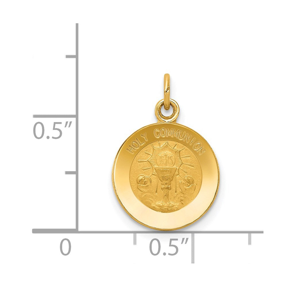 FJC Finejewelers 14 kt Yellow Gold Holy Communion Charm 16 x 12 mm