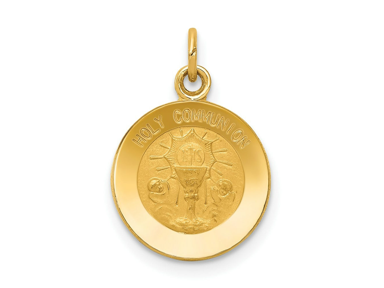 FJC Finejewelers 14 kt Yellow Gold Holy Communion Charm 16 x 12 mm