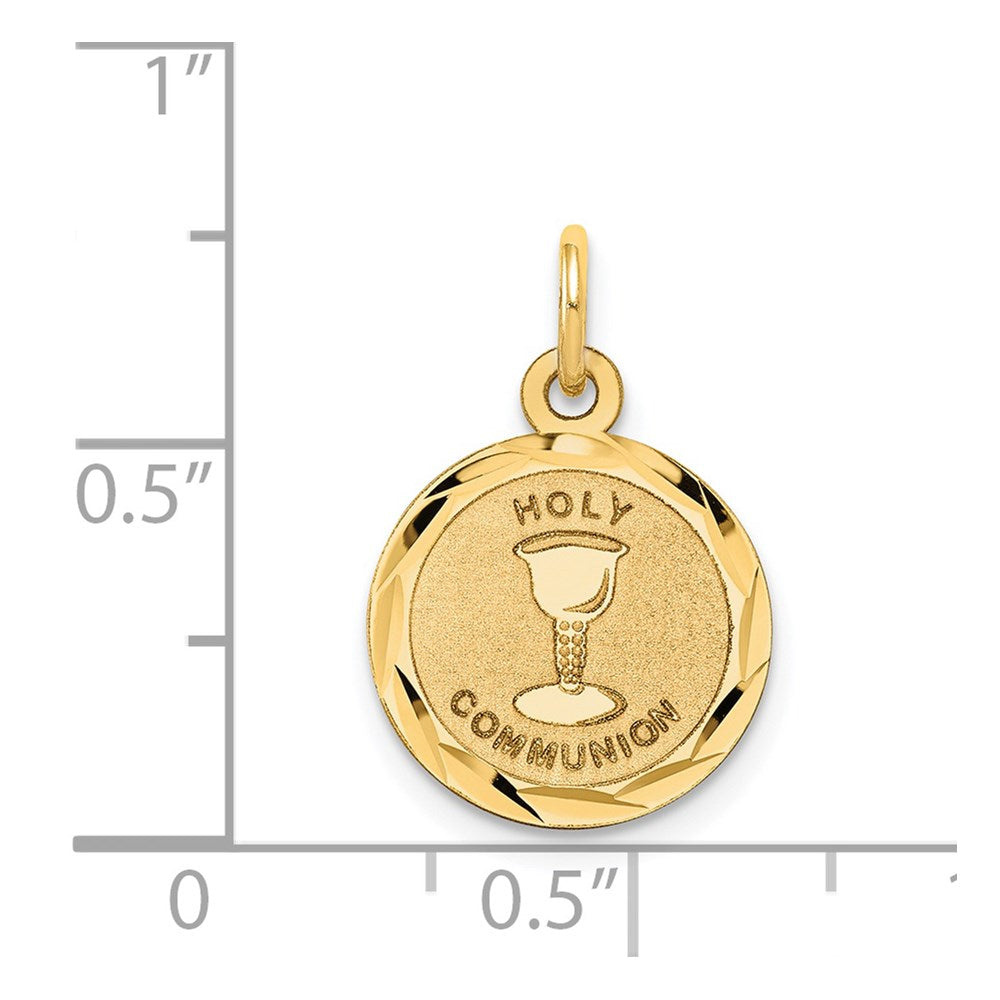 FJC Finejewelers 14 kt Yellow Gold Holy Communion Disc Charm 20 x 13 mm