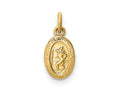 FJC Finejewelers 14 kt Yellow Gold Saint Christopher Medal Charm 13 x 6 mm