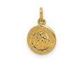 FJC Finejewelers 14 kt Yellow Gold Saint Christopher Medal Charm 13 x 8 mm