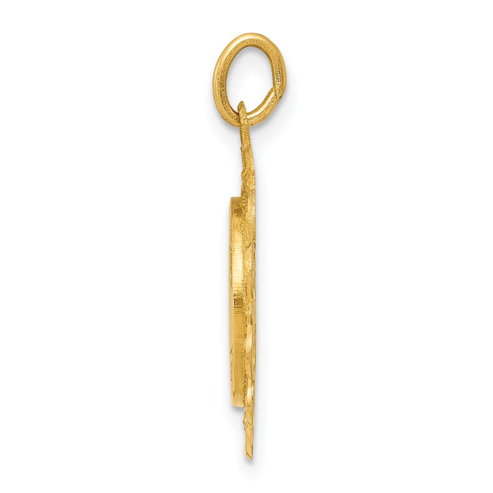 FJC Finejewelers 14 kt Yellow Gold Saint Christopher Medal Charm 24 x 17 mm