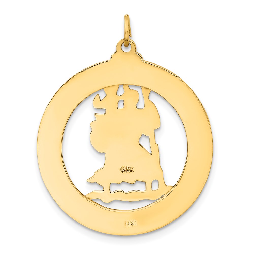 FJC Finejewelers 14 kt Yellow Gold Saint Christopher Medal Charm 38 x 30 mm