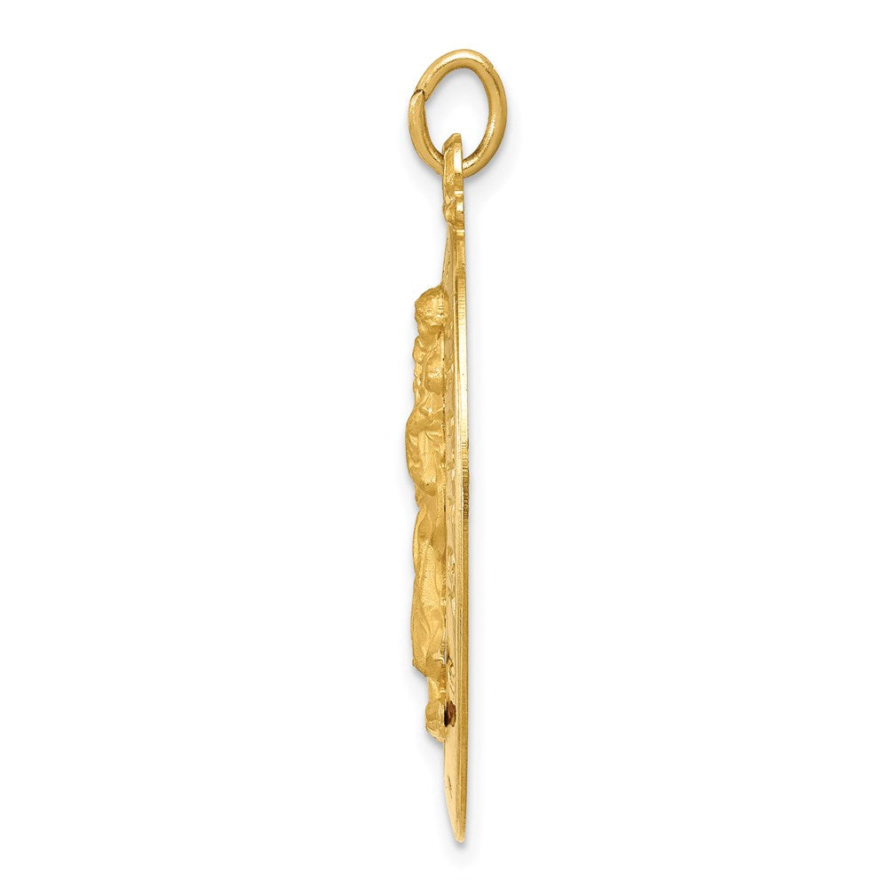 FJC Finejewelers 14 kt Yellow Gold Saint Christopher Medal Charm 31 x 17 mm
