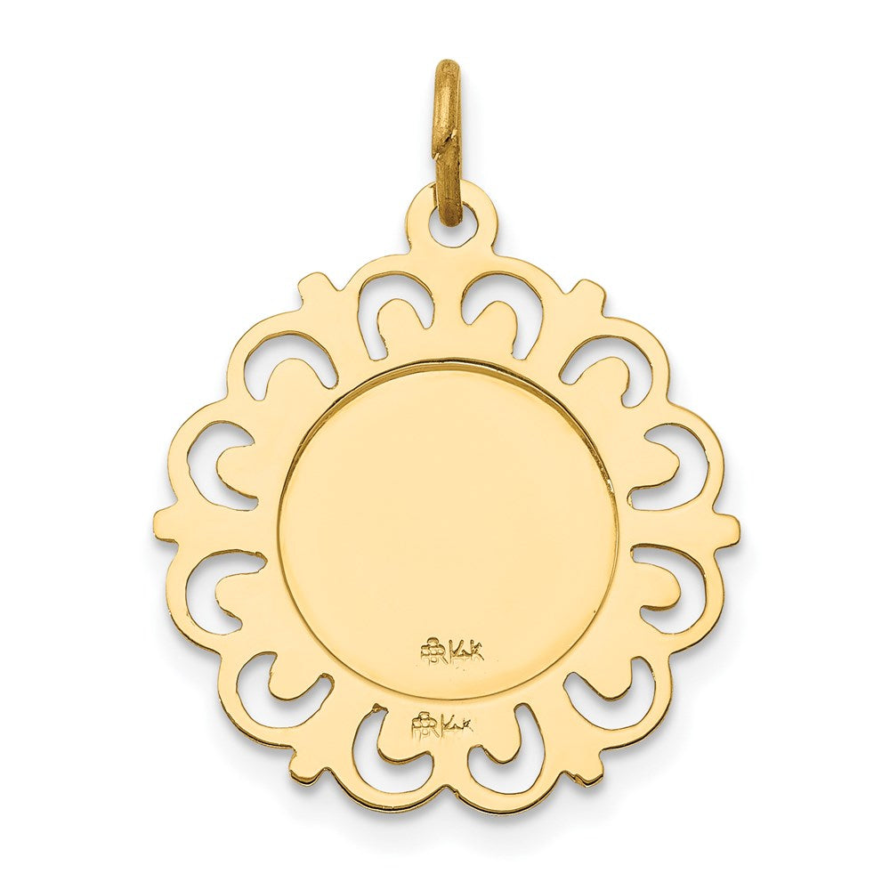 FJC Finejewelers 14 kt Yellow Gold Saint Anthony Medal Charm 25 x 19 mm