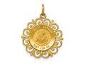 FJC Finejewelers 14 kt Yellow Gold Saint Anthony Medal Charm 25 x 19 mm