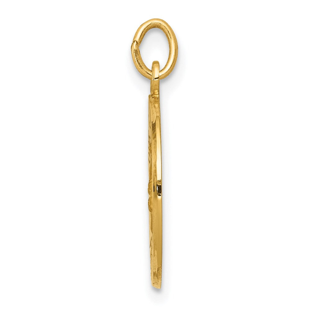 FJC Finejewelers 14 kt Yellow Gold Guardian Angel Medal Charm 18 x 14 mm