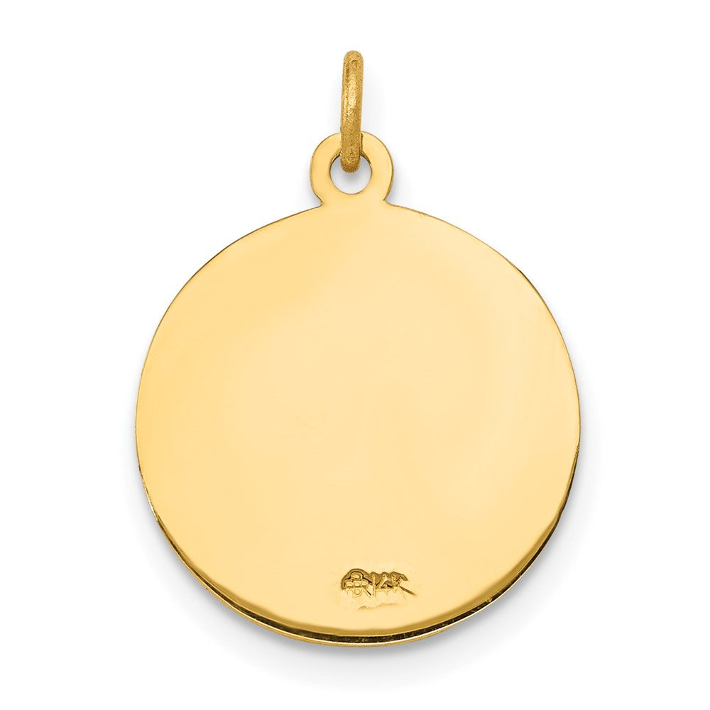 FJC Finejewelers 14 kt Yellow Gold Guardian Angel Medal Charm 18 x 14 mm