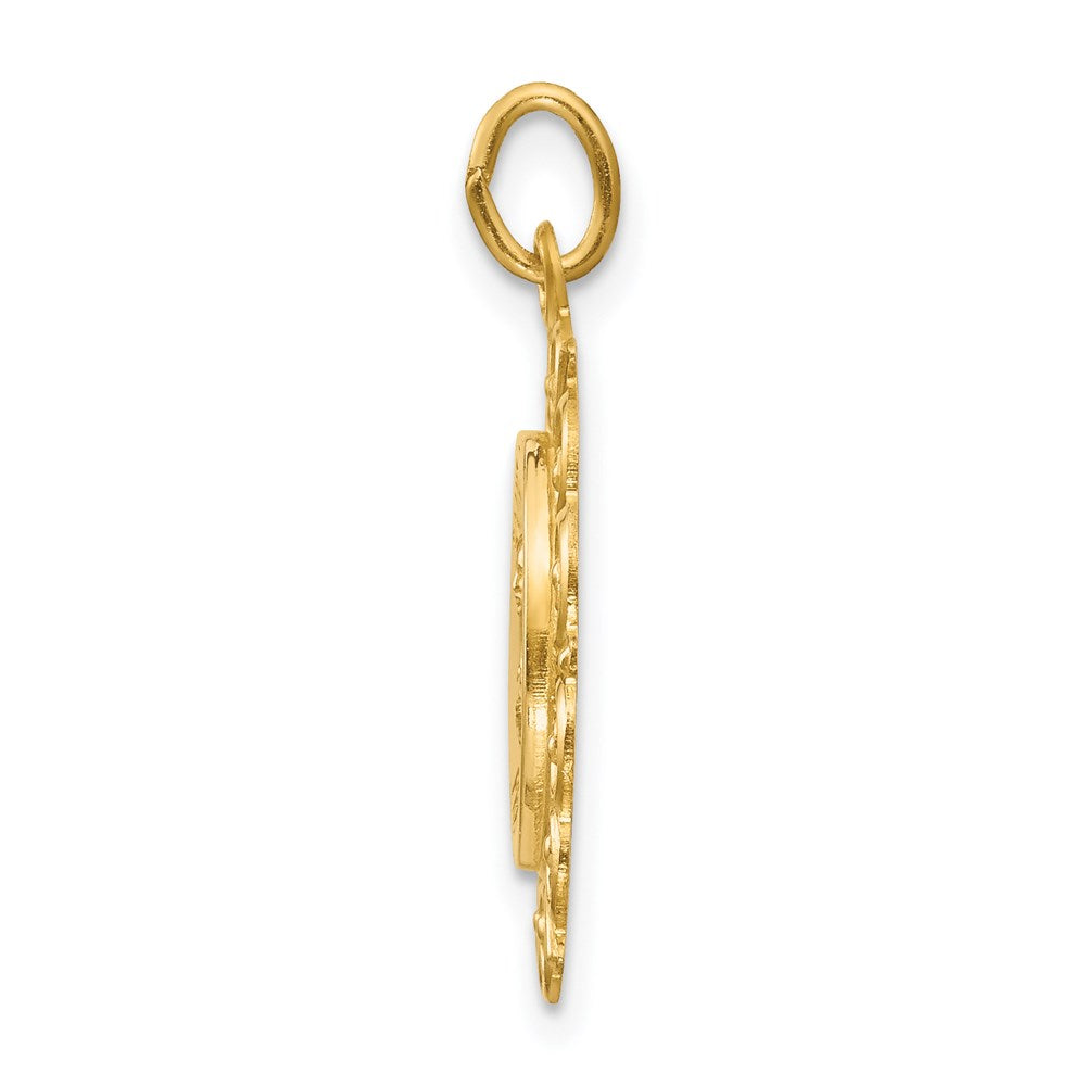 FJC Finejewelers 14 kt Yellow Gold Saint Theresa Medal Charm 25 x 20 mm