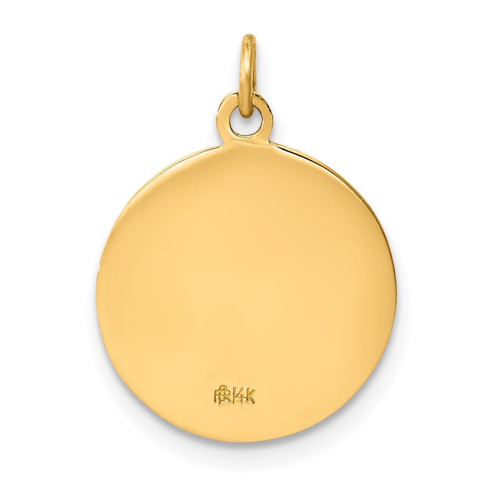 FJC Finejewelers 14 kt Yellow Gold Saint Francis of Assisi Medal Charm 23 x 15 mm