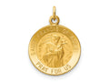 FJC Finejewelers 14 kt Yellow Gold Saint Francis of Assisi Medal Charm 23 x 15 mm
