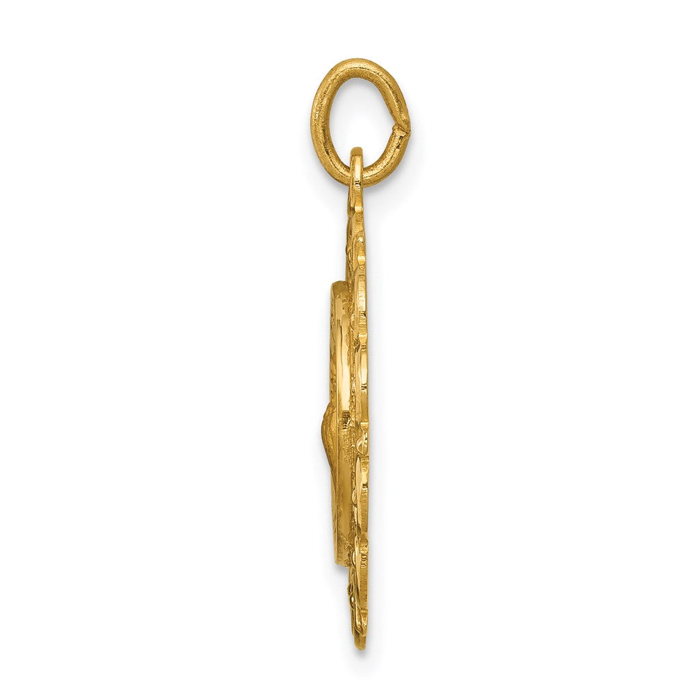 FJC Finejewelers 14 kt Yellow Gold Saint Francis of Assisi Medal Charm 26 x 19 mm
