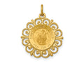 FJC Finejewelers 14 kt Yellow Gold Saint Francis of Assisi Medal Charm 26 x 19 mm
