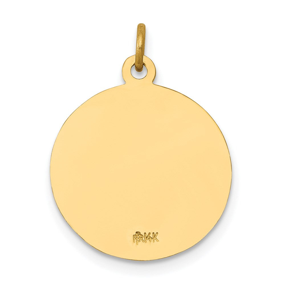 FJC Finejewelers 14 kt Yellow Gold Saint John Medal Charm 19 x 15 mm