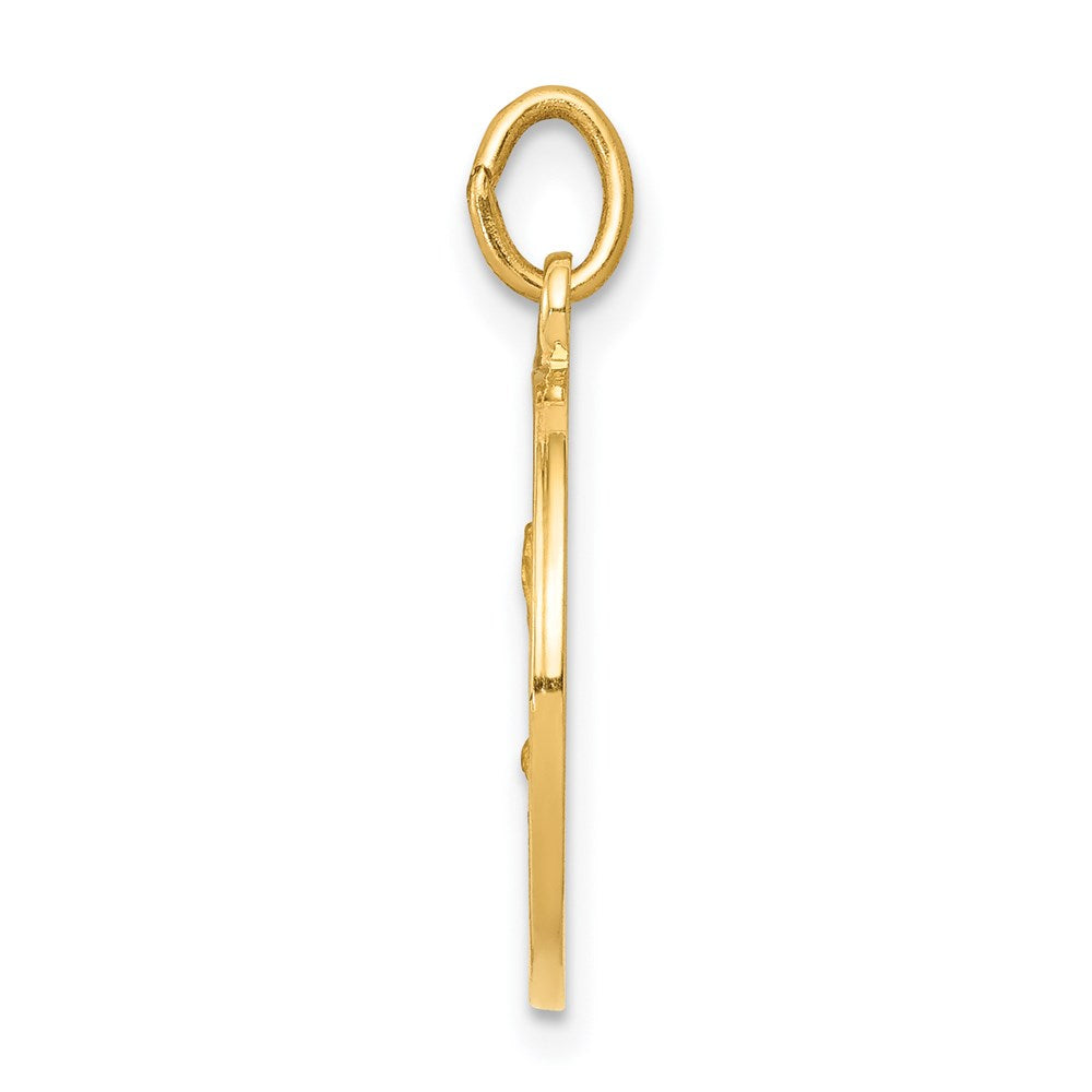 FJC Finejewelers 14 kt Yellow Gold Saint Matthew Medal Charm 23 x 15 mm