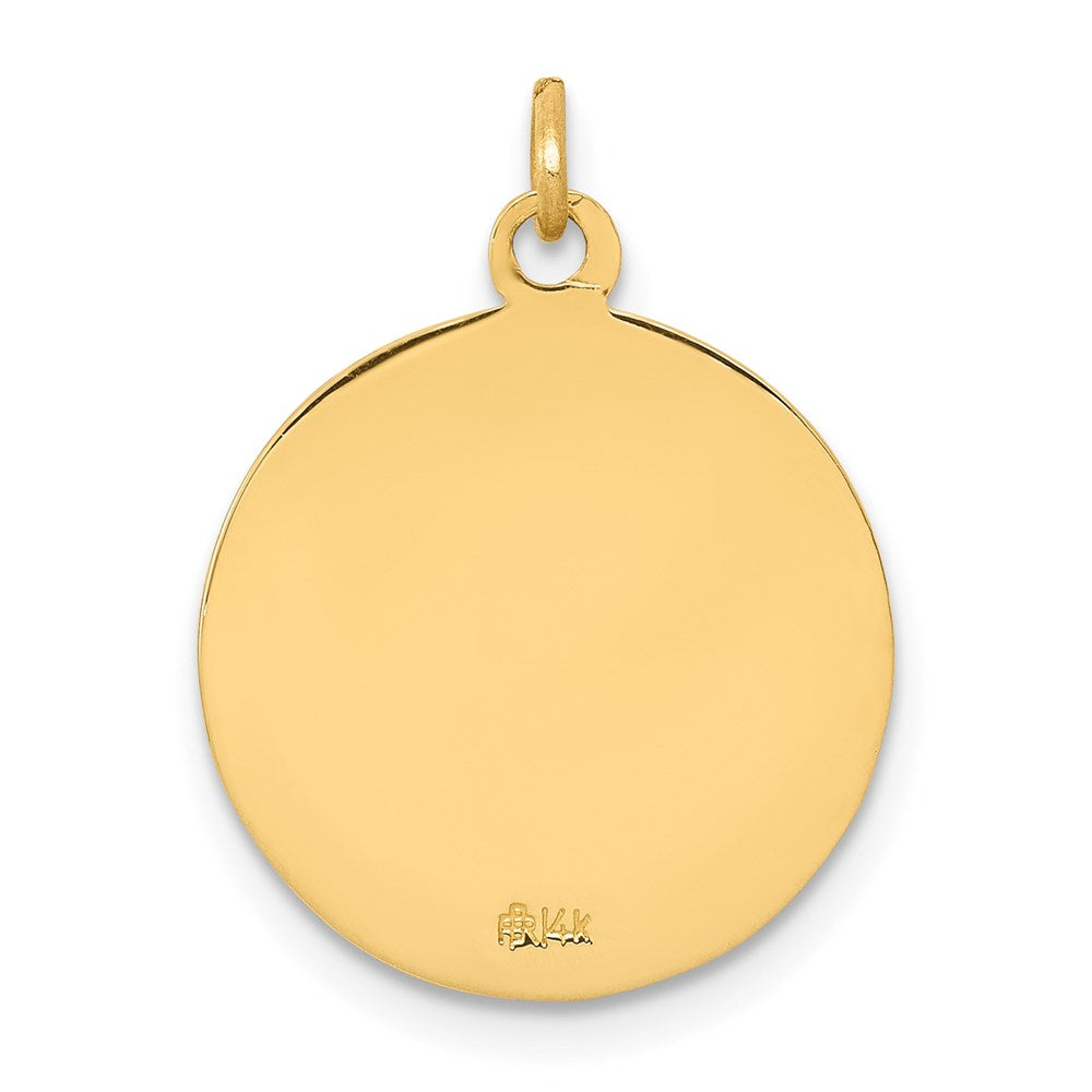 FJC Finejewelers 14 kt Yellow Gold Saint Matthew Medal Charm 23 x 15 mm