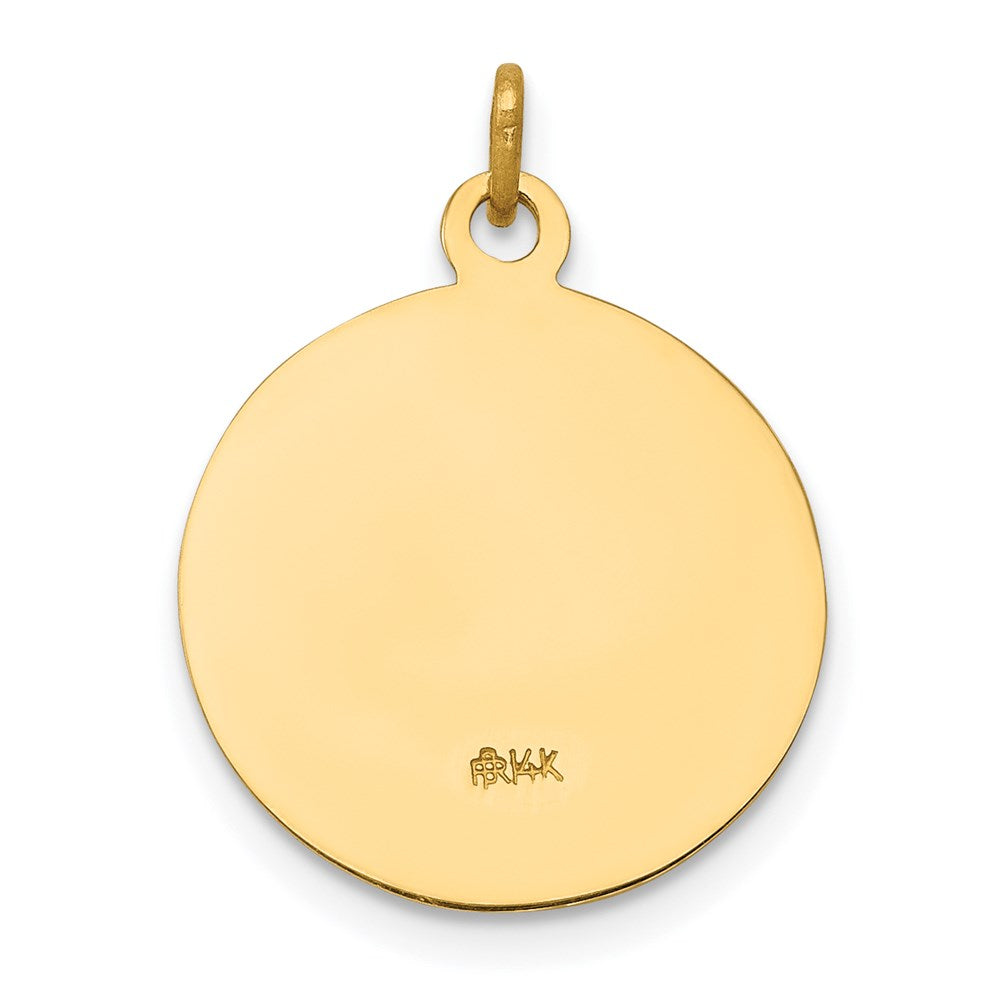 FJC Finejewelers 14 kt Yellow Gold Saint Gerard Medal Charm 19 x 14 mm