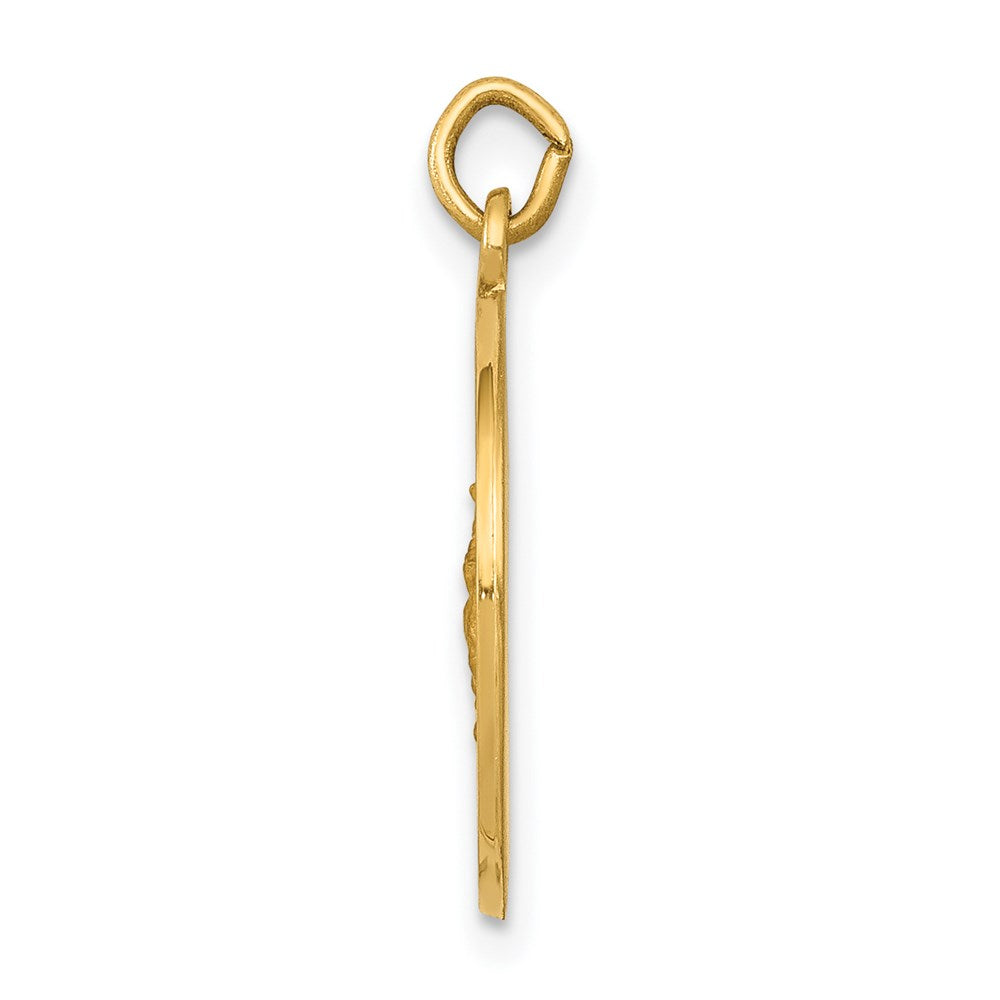 FJC Finejewelers 14 kt Yellow Gold Saint George Medal Charm 20 x 15 mm