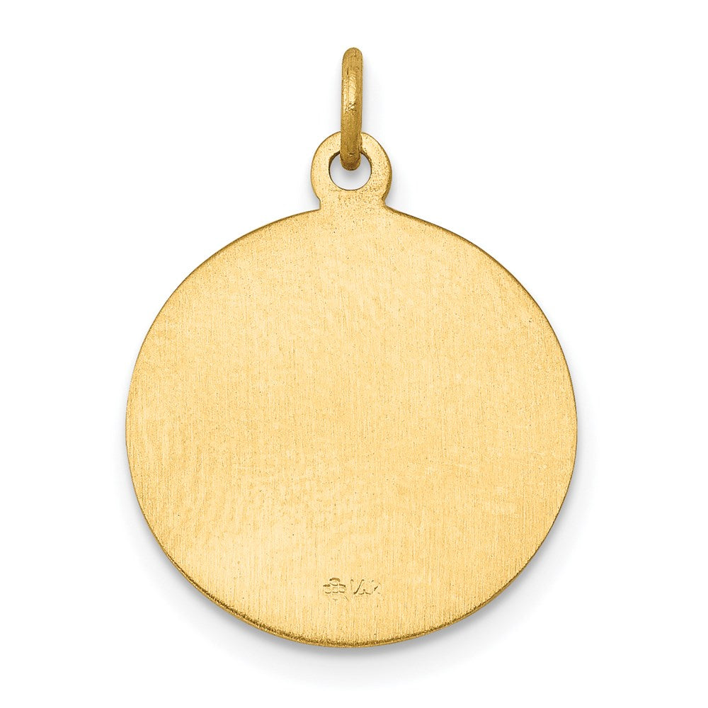 FJC Finejewelers 14 kt Yellow Gold Saint George Medal Charm 20 x 15 mm
