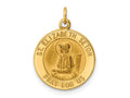 FJC Finejewelers 14 kt Yellow Gold Saint Elizabeth Seton Medal Charm 20 x 15 mm