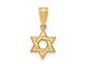 FJC Finejewelers 14 kt Yellow Gold Star of David Charm 17 x 10 mm