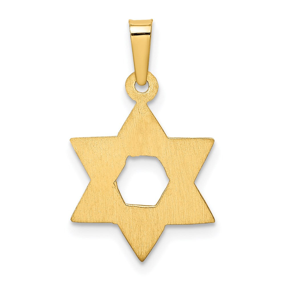 FJC Finejewelers 14 kt Yellow Gold Star of David Charm 23 x 13 mm
