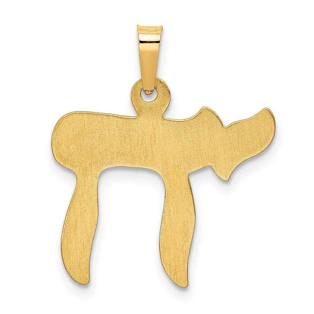FJC Finejewelers 14 kt Yellow Gold Chai Charm 24 x 20 mm