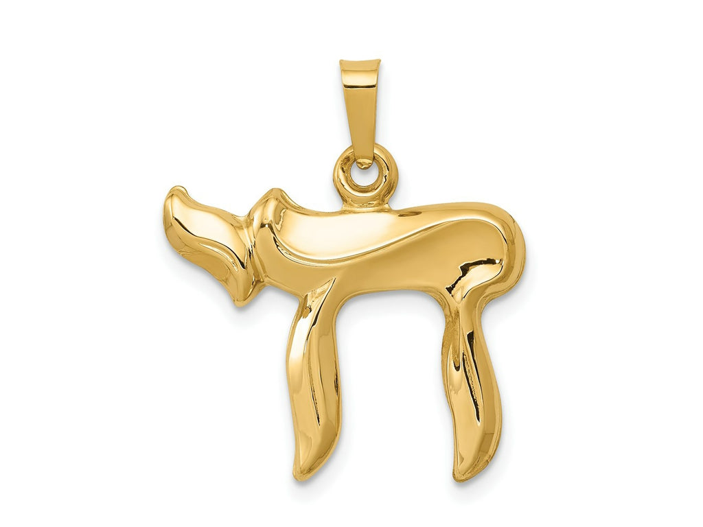 FJC Finejewelers 14 kt Yellow Gold Chai Charm 24 x 20 mm