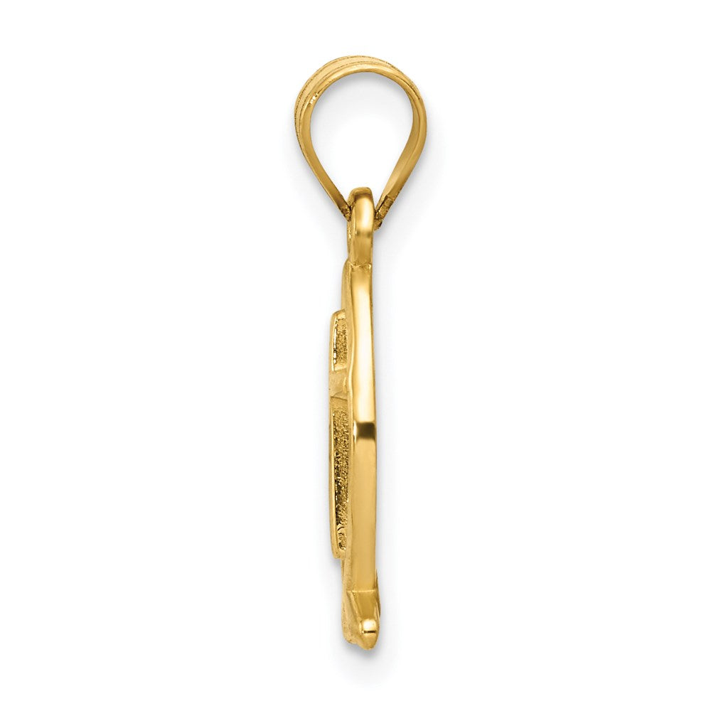 FJC Finejewelers 14 kt Yellow Gold Ichthus Fish Charm 21 x 7 mm