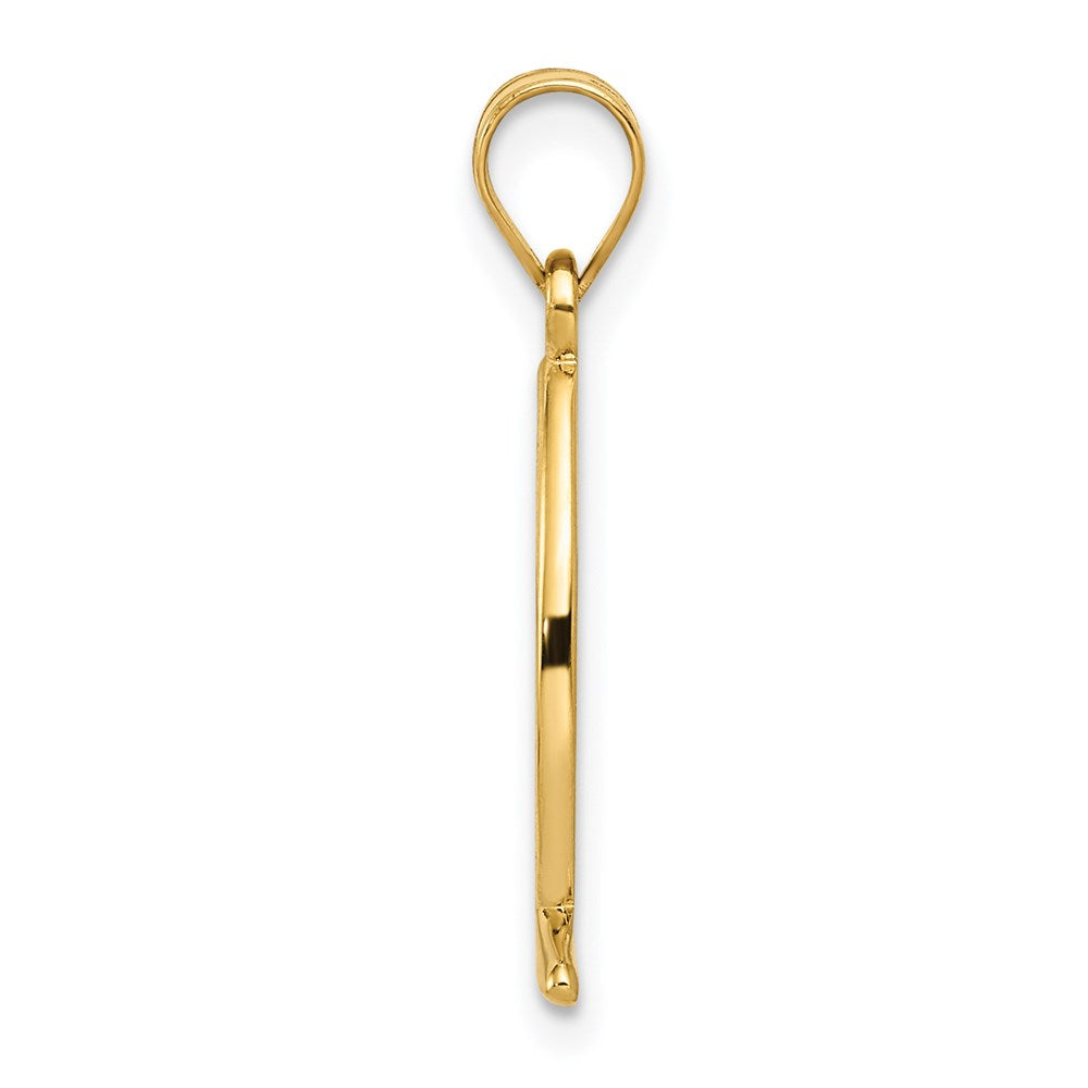FJC Finejewelers 14 kt Yellow Gold Ichthus Fish Charm 23 x 8 mm