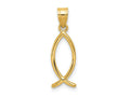 FJC Finejewelers 14 kt Yellow Gold Ichthus Fish Charm 23 x 8 mm