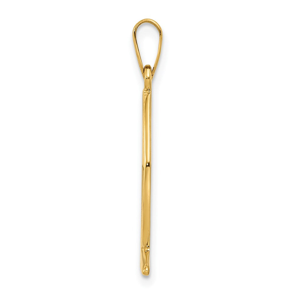 FJC Finejewelers 14 kt Yellow Gold Ichthus Fish Charm 26 x 9 mm