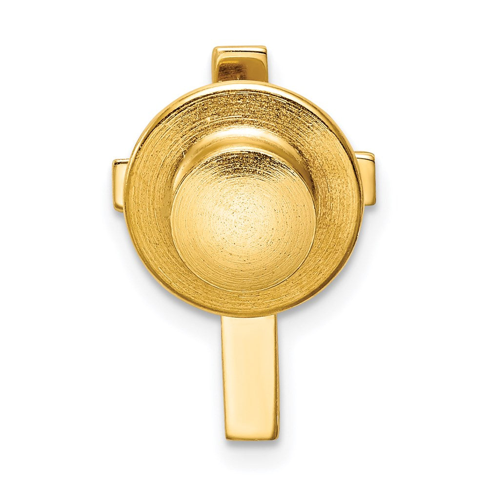 FJC Finejewelers 14 kt Yellow Gold Tie Clip Polished Cross Tie Tac 18 x 12 mm