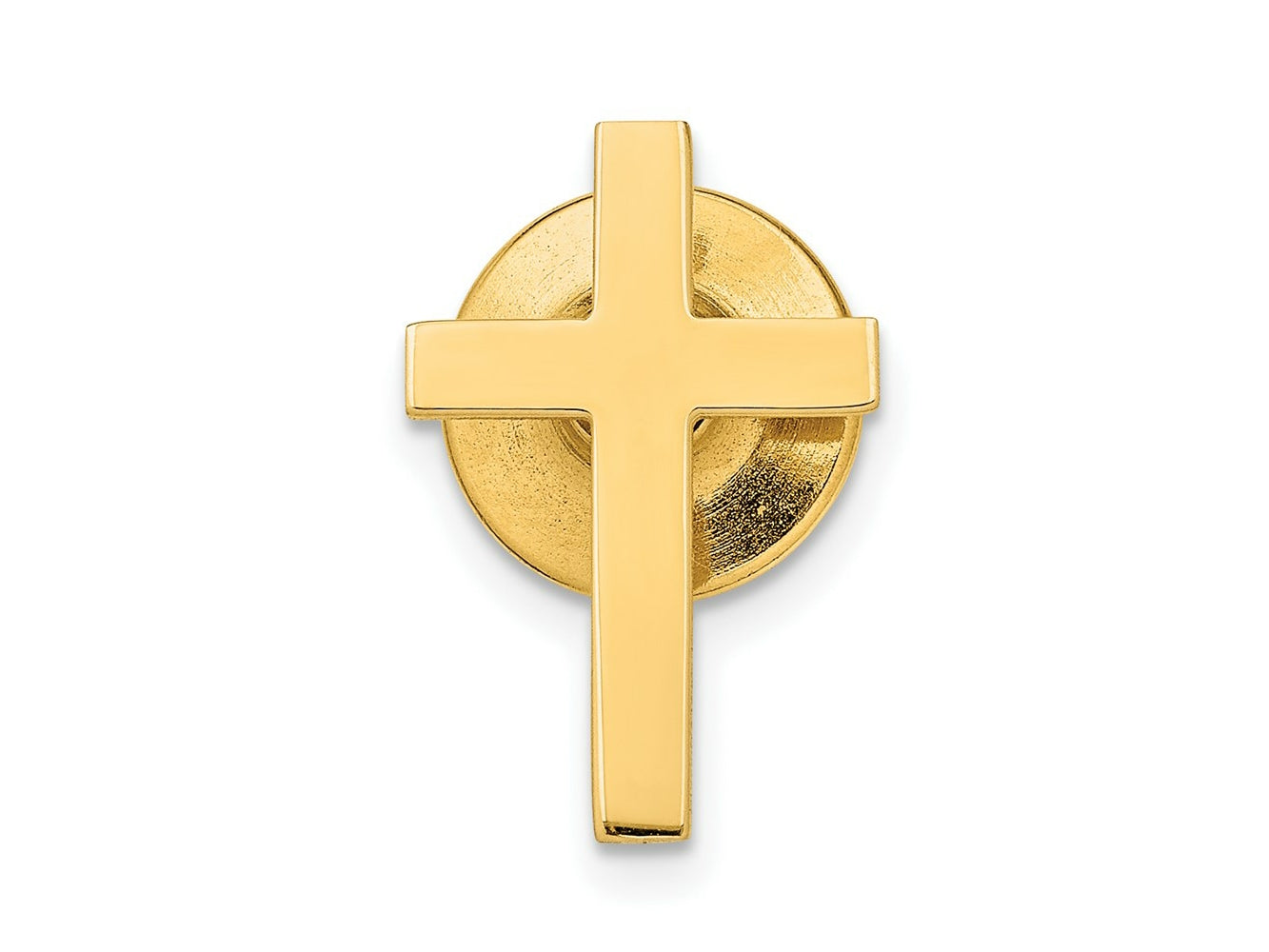 FJC Finejewelers 14 kt Yellow Gold Tie Clip Polished Cross Tie Tac 18 x 12 mm