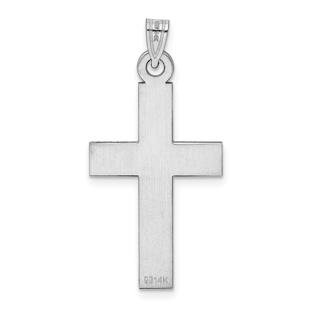 FJC Finejewelers 14 kt White Gold Cross Charm 36 mm x 18 mm