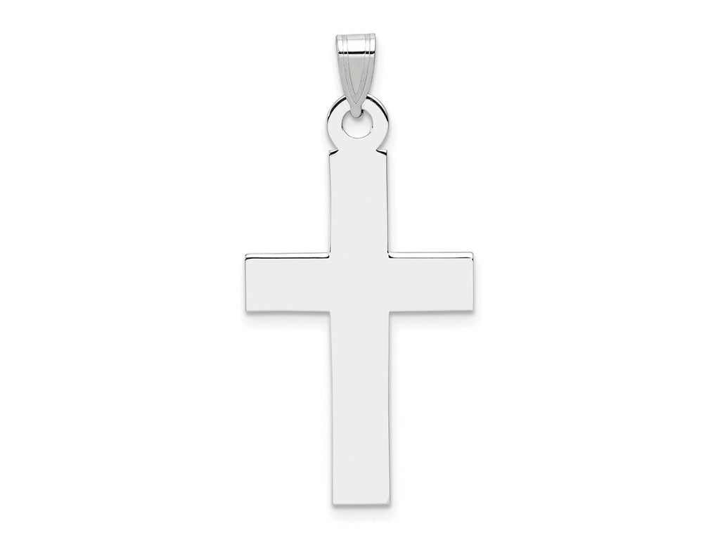 FJC Finejewelers 14 kt White Gold Cross Charm 36 mm x 18 mm