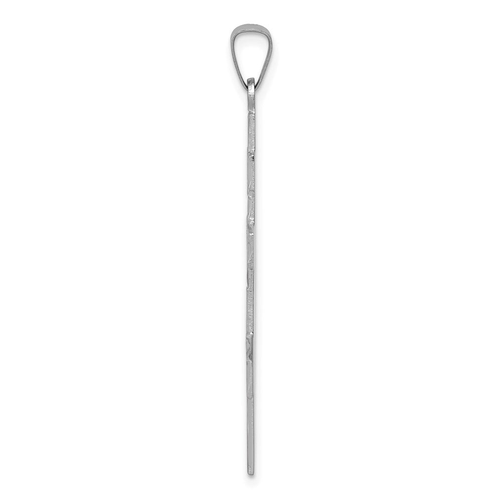FJC Finejewelers 14 kt White Gold Eastern Orthodox Cross Charm 41 mm x 19 mm