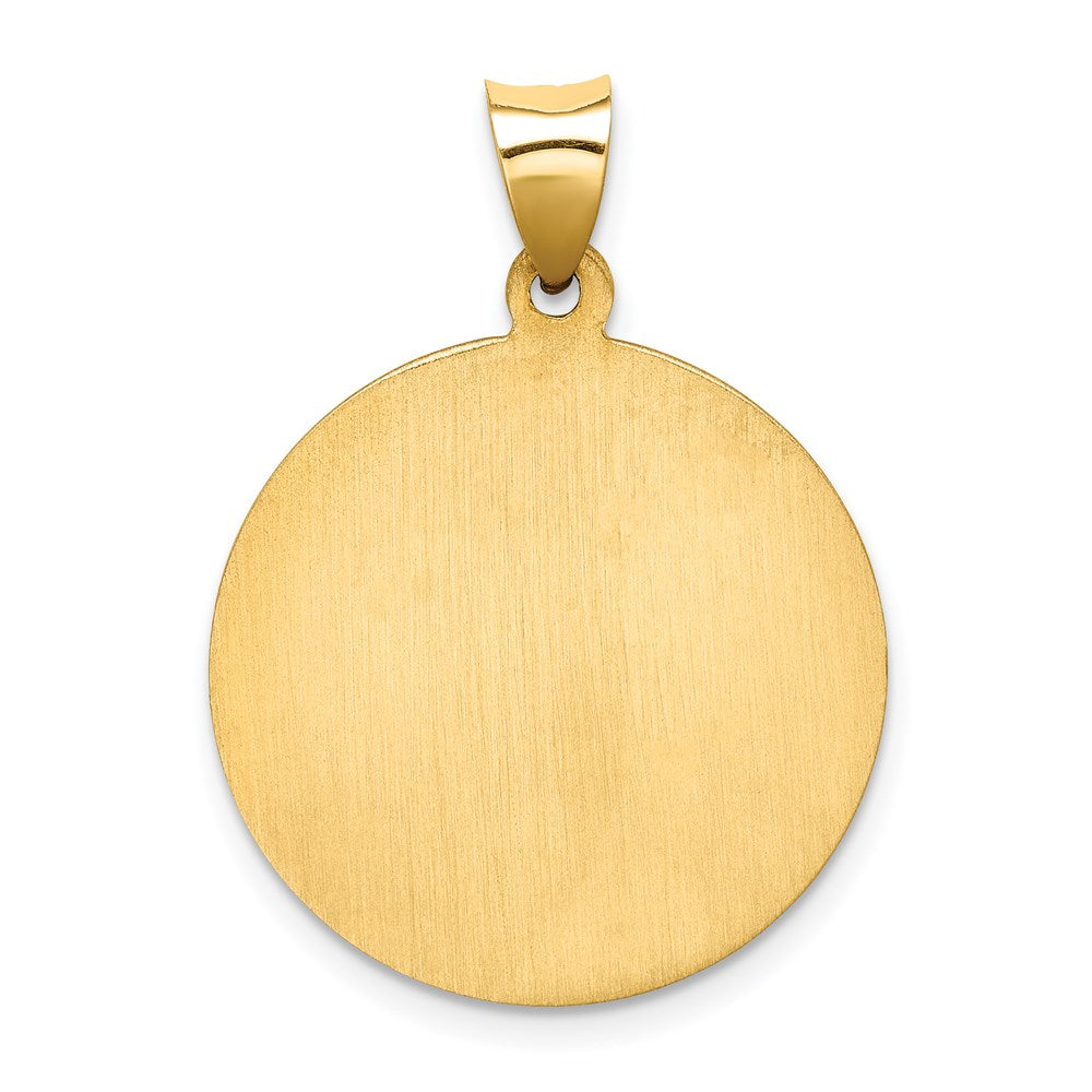 FJC Finejewelers 14 kt Yellow Gold Saint Jude Medal Hollow Charm 29 x 22 mm