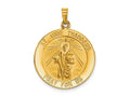FJC Finejewelers 14 kt Yellow Gold Saint Jude Medal Hollow Charm 29 x 22 mm