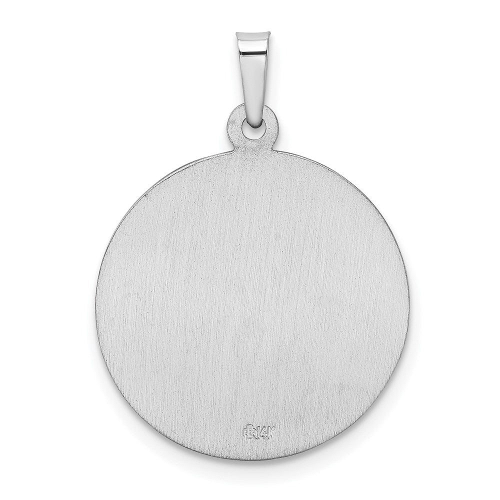 FJC Finejewelers 14 kt White Gold Saint Christopher Medal Charm 28 mm x 20 mm