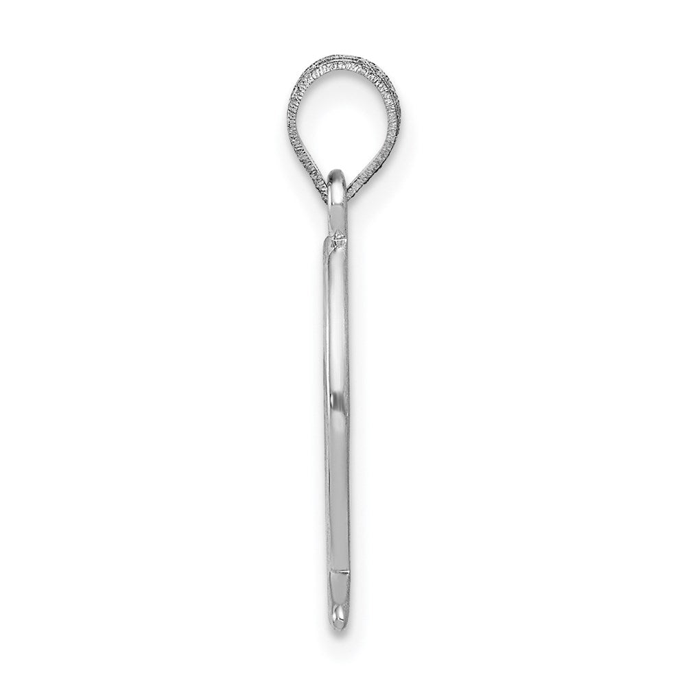 FJC Finejewelers 14 kt White Gold Ichthus Fish Charm 23 mm x 8 mm
