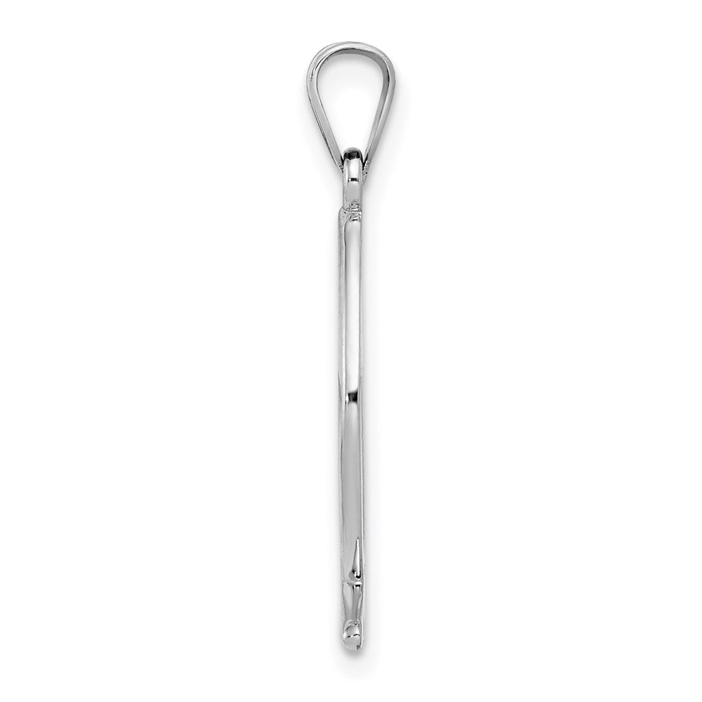 FJC Finejewelers 14 kt White Gold Ichthus Fish Charm 26 mm x 9 mm