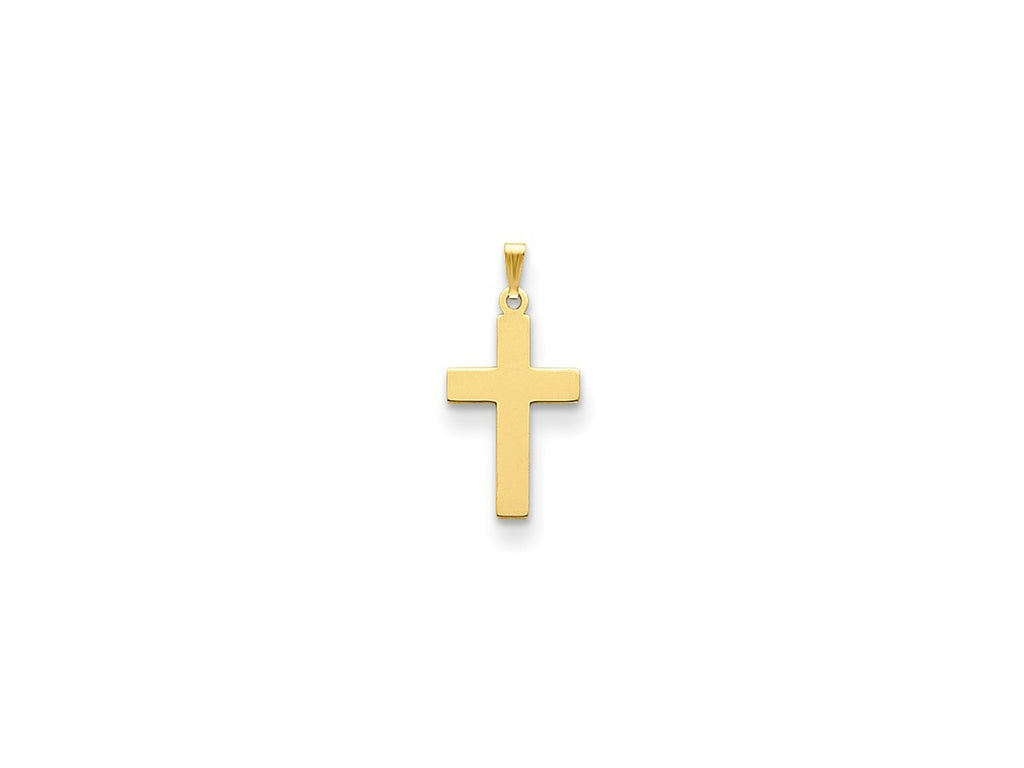 FJC Finejewelers 14 kt Yellow Gold Polished Cross Charm 30 x 15 mm