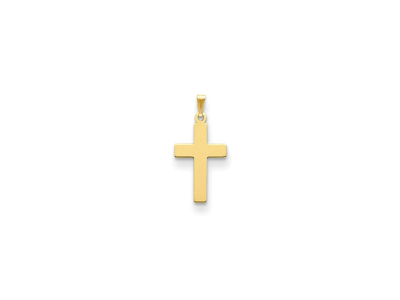 FJC Finejewelers 14 kt Yellow Gold Polished Cross Charm 30 x 15 mm