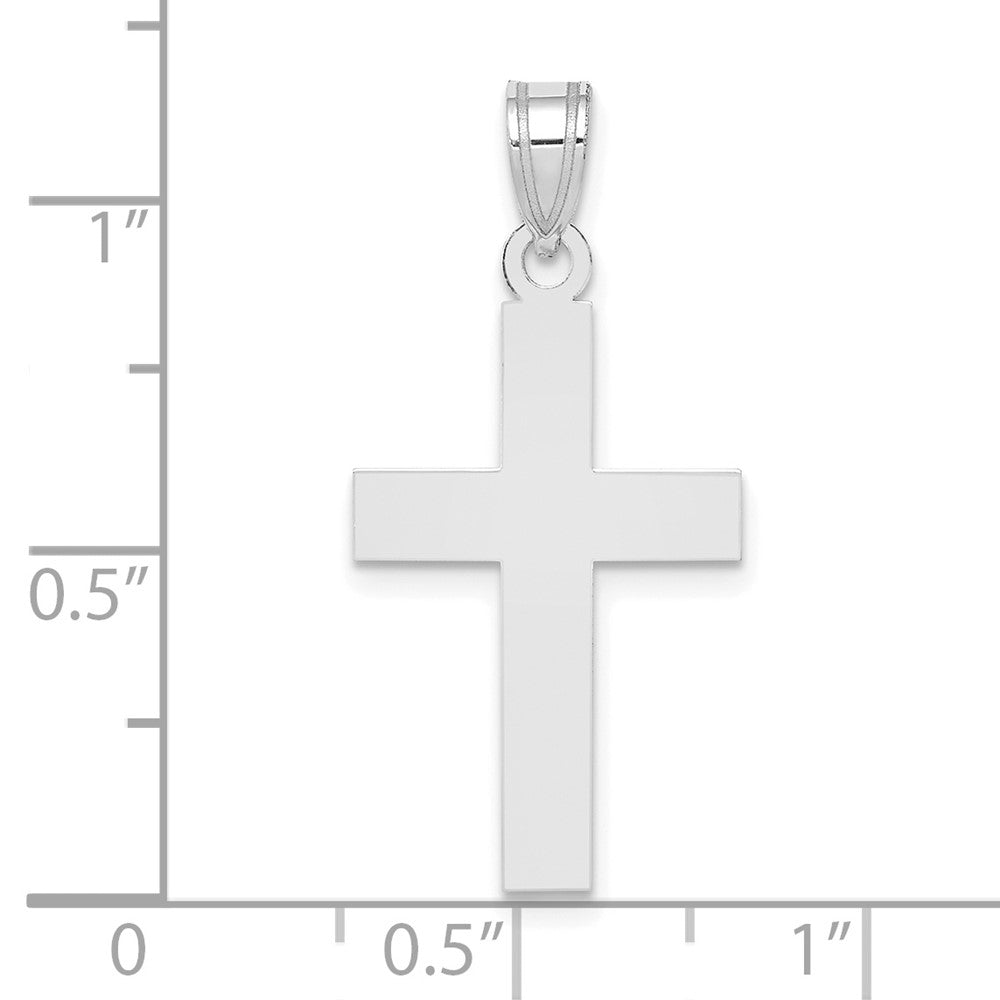 FJC Finejewelers 14 kt White Gold Polished Cross Charm 30 x 15mm