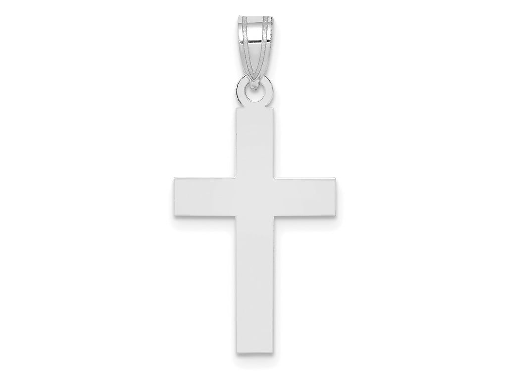 FJC Finejewelers 14 kt White Gold Polished Cross Charm 30 x 15mm