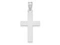 FJC Finejewelers 14 kt White Gold Polished Cross Charm 30 x 15mm