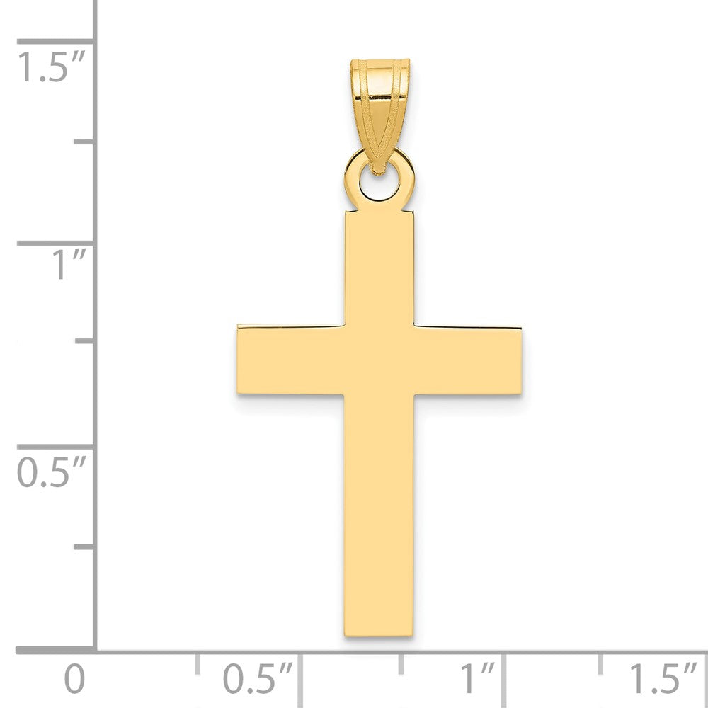 FJC Finejewelers 14 kt Yellow Gold Polished Cross Charm 31 x 14 mm
