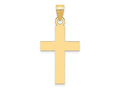 FJC Finejewelers 14 kt Yellow Gold Polished Cross Charm 31 x 14 mm